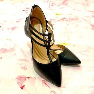 Black 3- T-Shape strap shoes